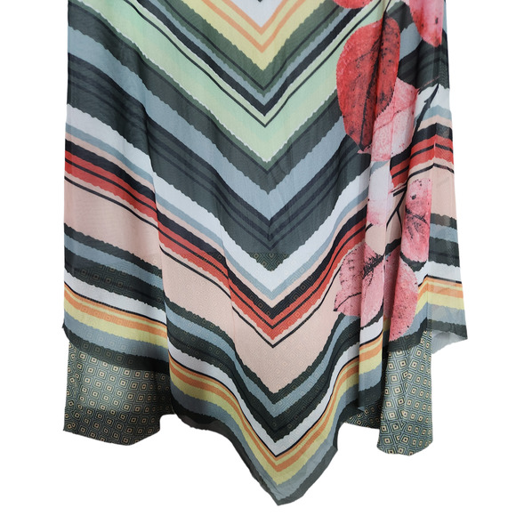 Ermanna Geometric Print Multicolor Dress 36 - Picture 3 of 4